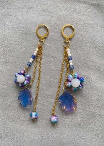Boho Beaded Flower Dangle Earrings