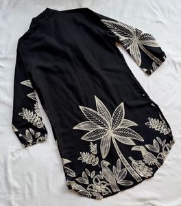 Jisora - Black Printed Kurta Set