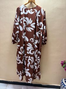 Boho Brown Floral Maxi Dress