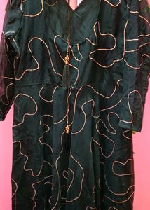 Green Gown With Dupatta