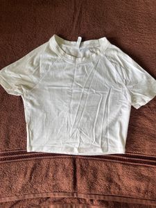 White Cropped T-Shirt