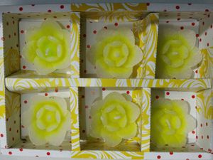 2 Set of 6 Rose Candles Each