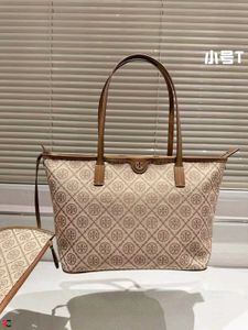 TORY BURCH**T MONOGRAM TOTE BAG WITH POUCH*