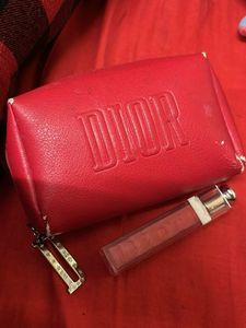 Dior Red Pouch & Lip Gloss