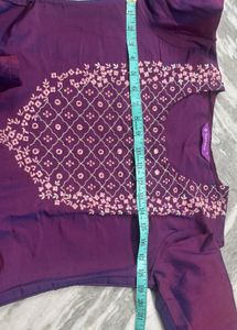 Elegant Purple Embroidered Kurta Set