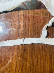 White Lace Detail Bra