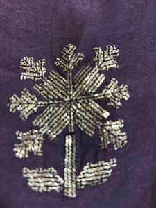 Elegant Purple Kurta with Gold Embellishments