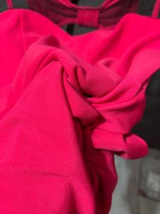 Hot Pink Fit &amp; Flare Bow Dress