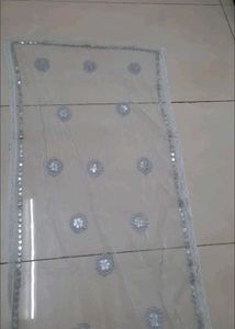 Embellished Grey Dupatta