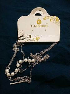 Triple Layered Silver Chain Necklace