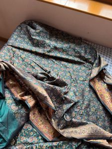 Pure Silk Banarasi Katan Saree &amp; unstitched blouse