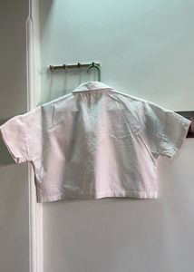 Zudio White Cropped Shirt with "NOT YOU" Text