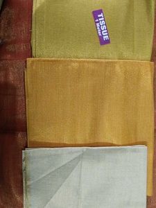 Shimmering blouse material.