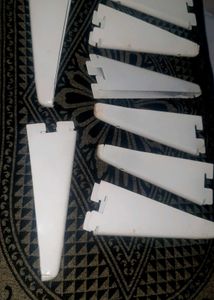 White Metal Shelf Brackets pack of combo sets 8