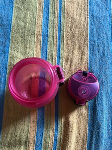 Pink Water Bottle with Strap
