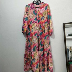 Boho Floral Tiered Maxi Dress