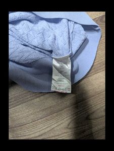 Karl Lagerfeld Light Blue Knit Top