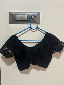 Black Sequined Saree
