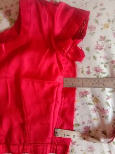 Red Satin Blouse