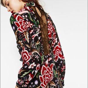 Midnight bloom floral mini dress