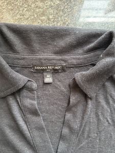 Banana Republic Charcoal Polo Top