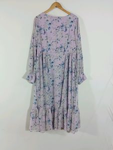 Lavender Printed Casual Dress (Women)