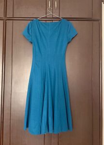 Classic Blue Fit and Flare Dress