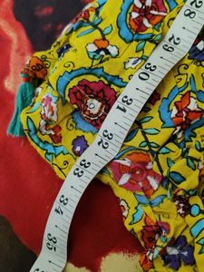 Yellow Floral Print Kurta