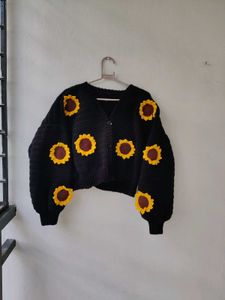 Sunflower Crochet Cardigan