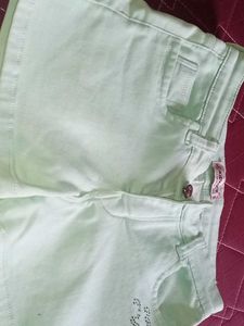 Baby Girl Light Green Shorts