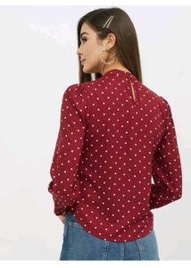 HARPA Red Doted Party wear Top