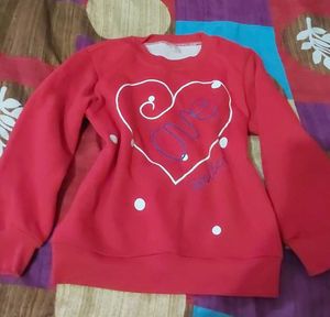 Cute Red Love Heart Sweatshirt