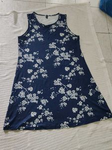 Emery rose(shein) Navy Floral Sleeveless Dress