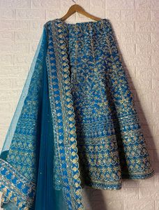 Designer Blue Lehenga Choli with Dupatta