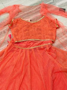 Peach Lehenga Choli Set