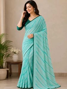 Elegant Striped Saree for Women