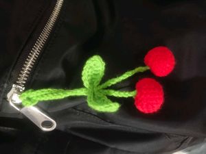 Cherry Keychain+ Hair tie