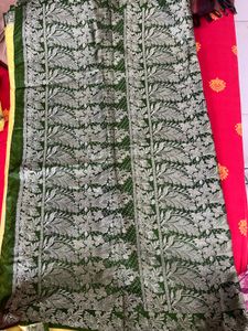 Beautiful Yellow Saree with Green Border