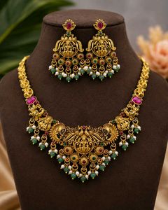 Exquisite Gold-Plated Necklace & Earrings Set