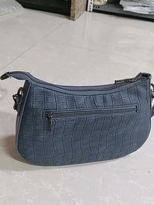 Stylish Grey Crocodile Pattern Hobo Bag