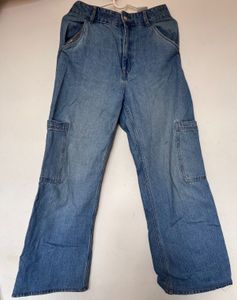 H&M Light Wash Cargo Jeans