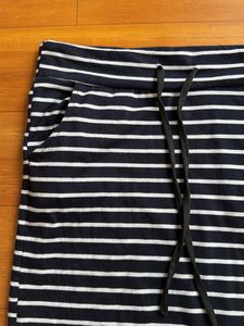 Striped Casual Midi Skirt