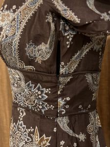 MANGO Brown Paisley Print Dress