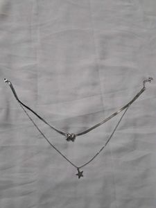 Layered Bow &amp; Star Necklace