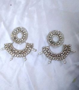 Stunning Antique Gold Earrings with Pearls