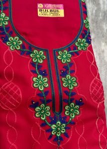 Vibrant Pink Embroidered Kurta Set with Dupatta