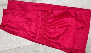 Vibrant Red Silk Palazzos