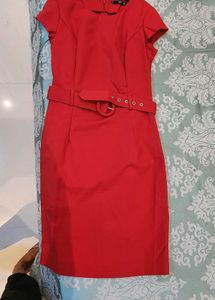 MANGO Red Party Dress