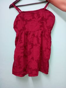 Sharara Suit Set In Mehroon