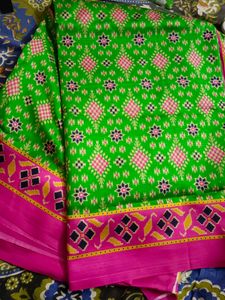 Green Crape Silk Saree